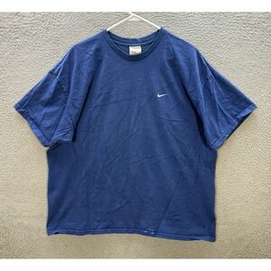 Vintage Nike Shirt Adult 2XL XXL Blue Crewneck Embroidered Small Swoosh Thrasher